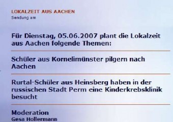 Perm WDR Ankuendigung