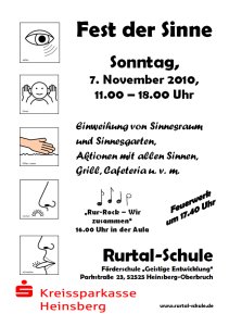 Plakat Fest der Sinne klein