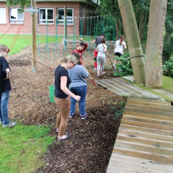 Arbeiten im Niedrigseilgarten