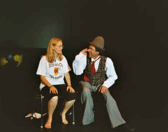David Shiner probt mit Frauke Klotz