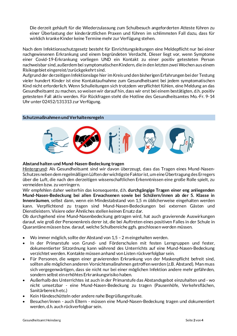Corona 2-4 Infoblatt Schulen 16.09.2020 neutral