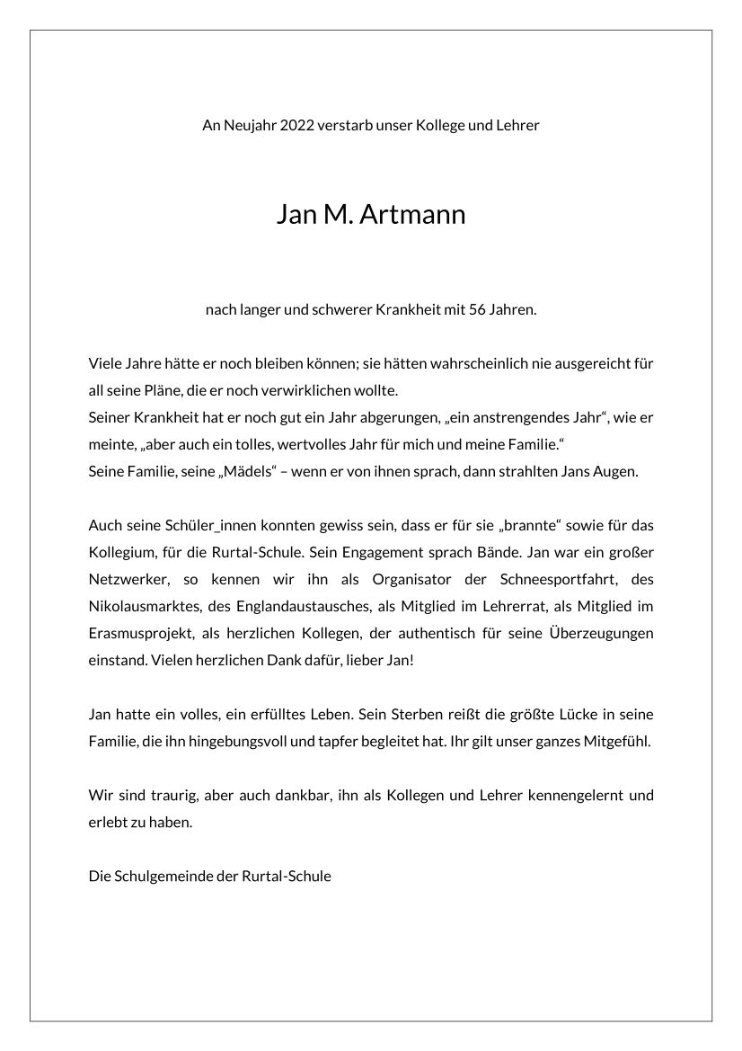 Artmann - 210110 Nachruf