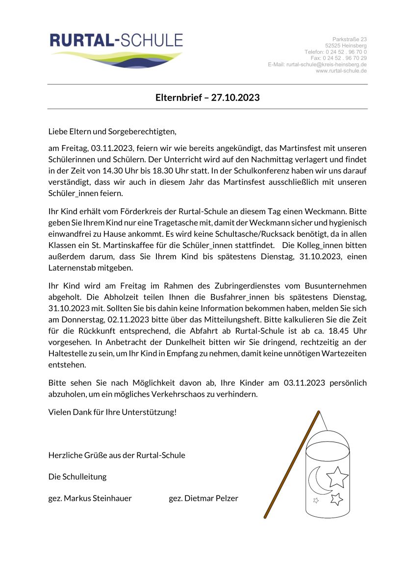 Elternbrief 20231026 - St. Martin